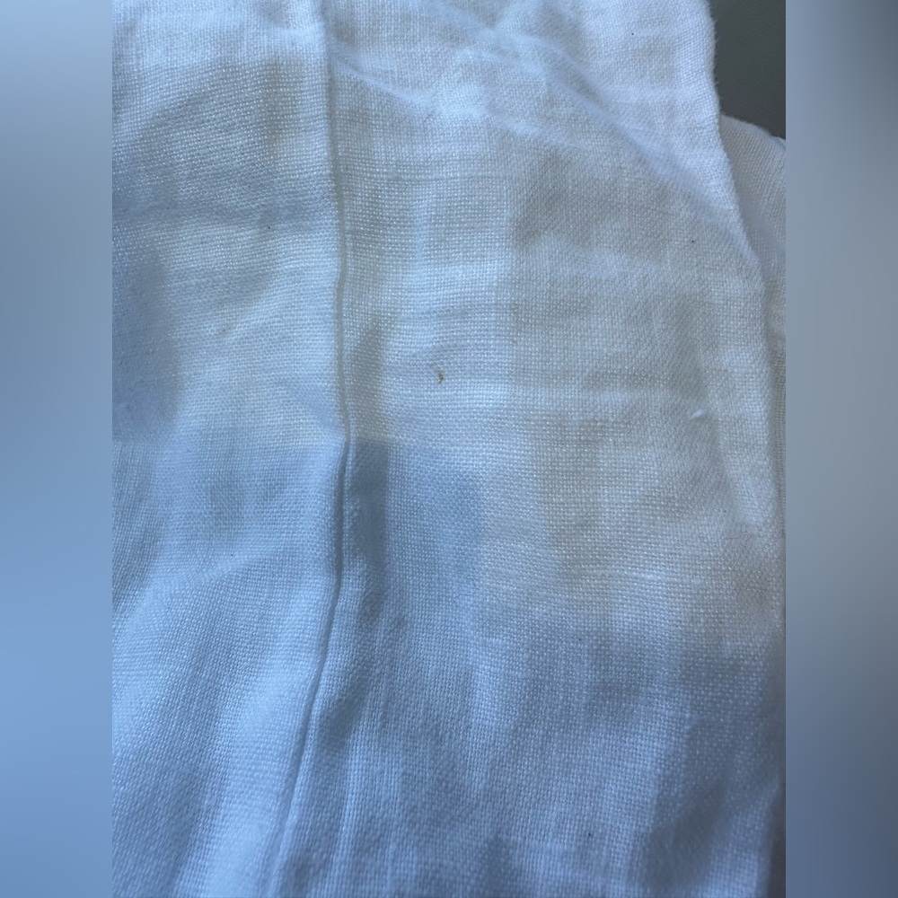 NWT L'AGENCE Women's Wayne Cropped Double-Breasted Linen Blazer White - Picture 4 of 10